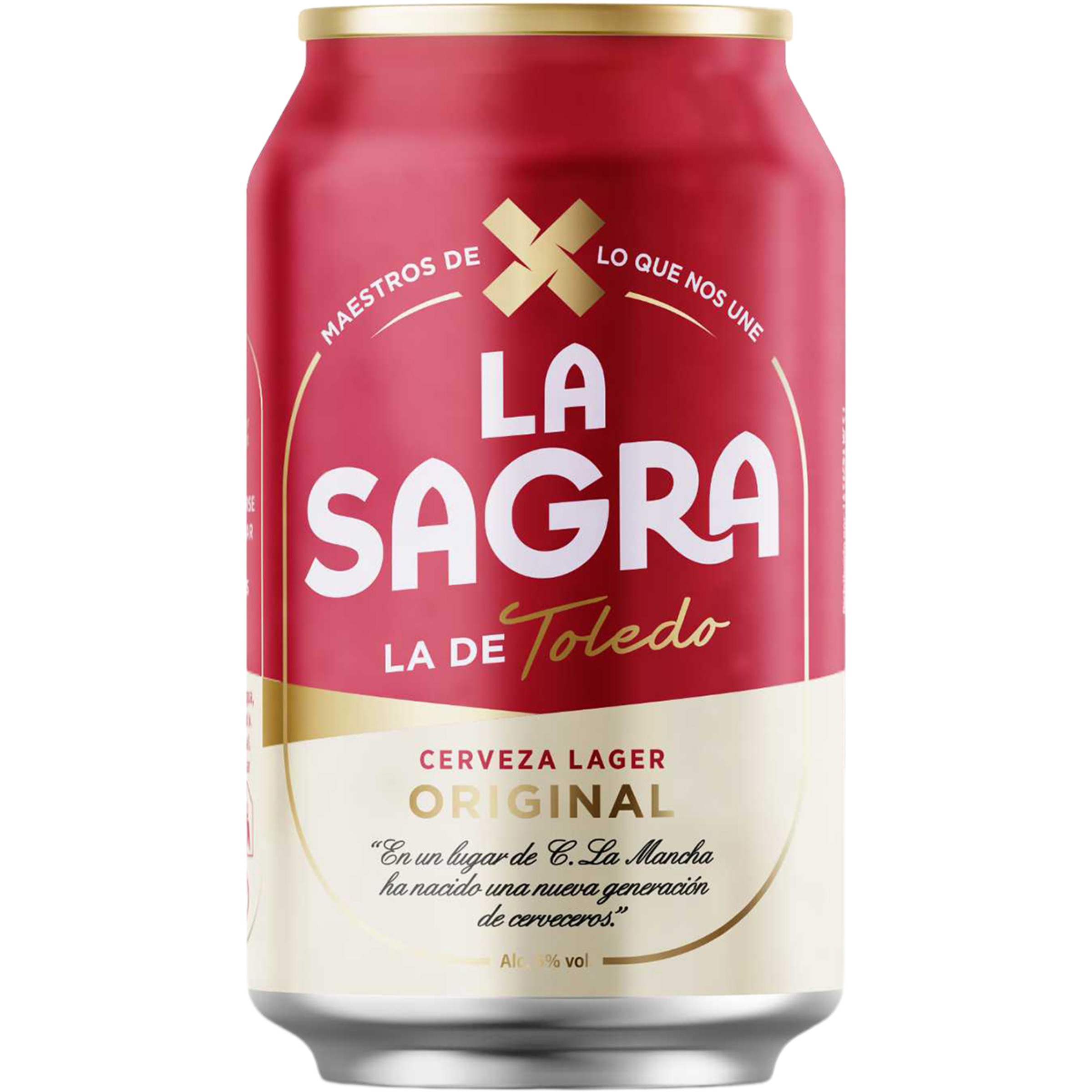 cerveza rubia original Lager Bohemia lata 33 cl