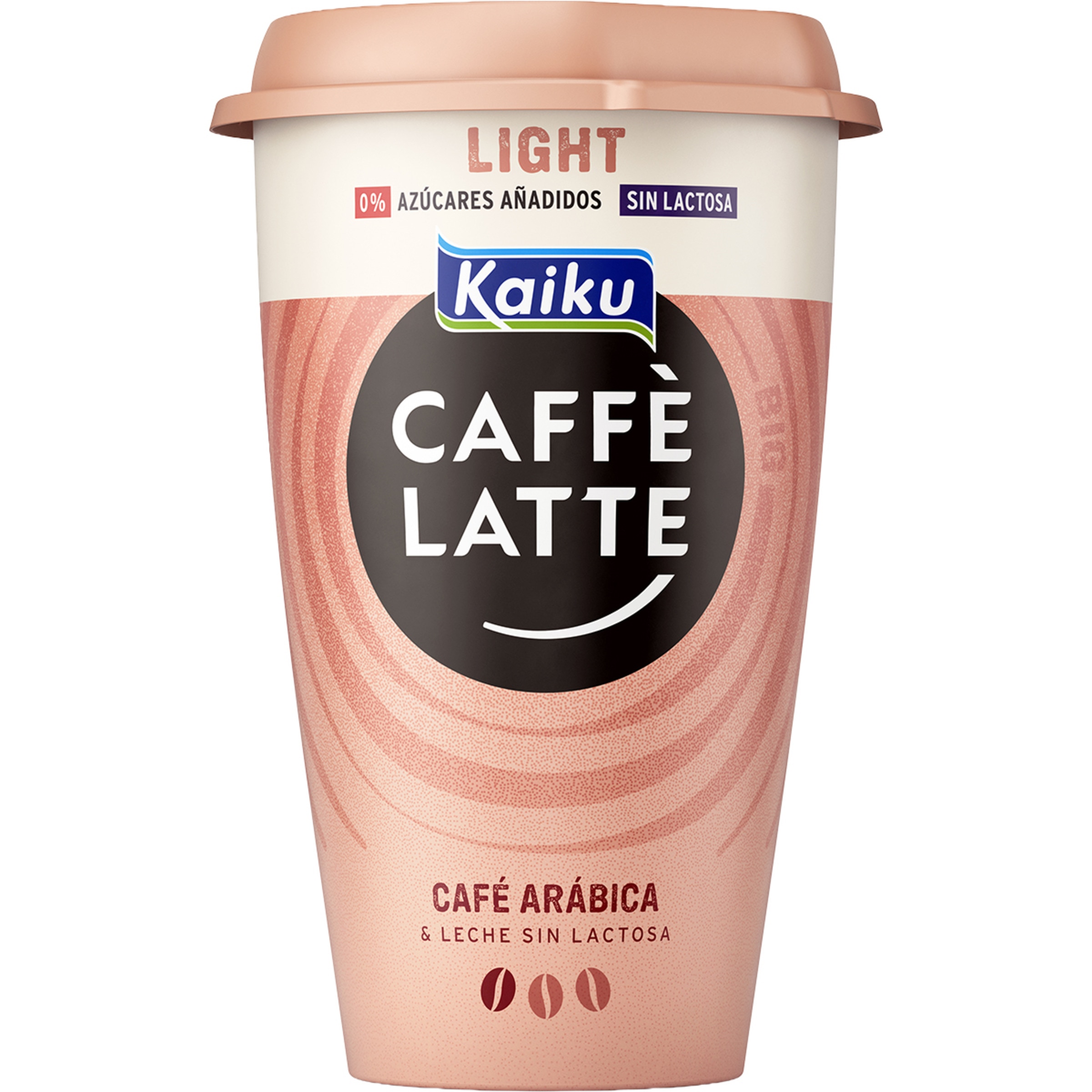 Caffé Latte Mr. Big Light bebida láctea de café arábica suave con leche desnatada fresca vaso 370 ml sin gluten sin lactosa