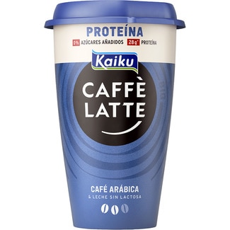 Caffé Latte Mr. Big bebida láctea de café arábica con leche desnatada vaso 370 ml sin azúcares añadidos sin gluten sin lactosa - Kaiku