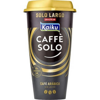 Caffé Solo largo bebida láctea de café 100% arábica sin azúcar vaso 230 ml - Kaiku