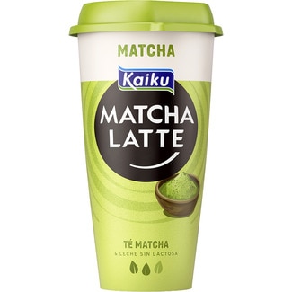 Matcha Latte bebida láctea de té matcha con leche semidesnatada vaso 230 ml sin gluten sin lactosa - Kaiku