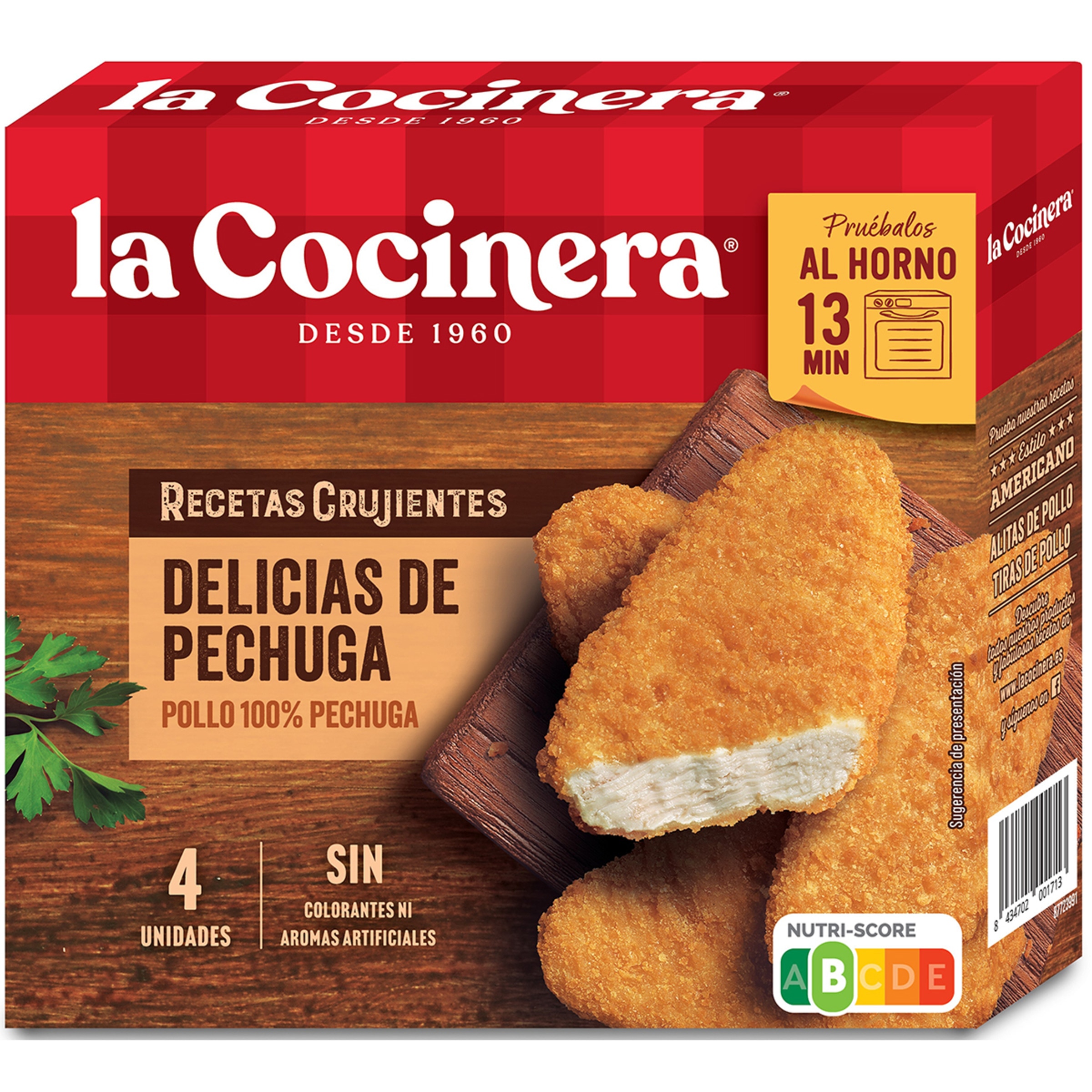 Recetas Crujientes delicias de pechuga 4 unidades estuche 330 g