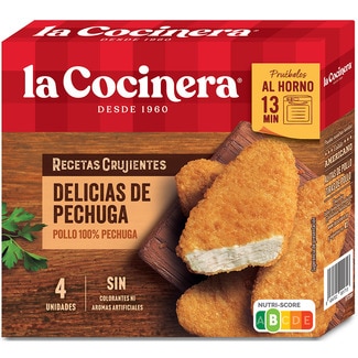 Recetas Crujientes delicias de pechuga 4 unidades estuche 330 g - La Cocinera