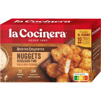 Recetas Crujientes nuggets de pollo rebozado fino familiar 25 unidades estuche 400 g - La Cocinera