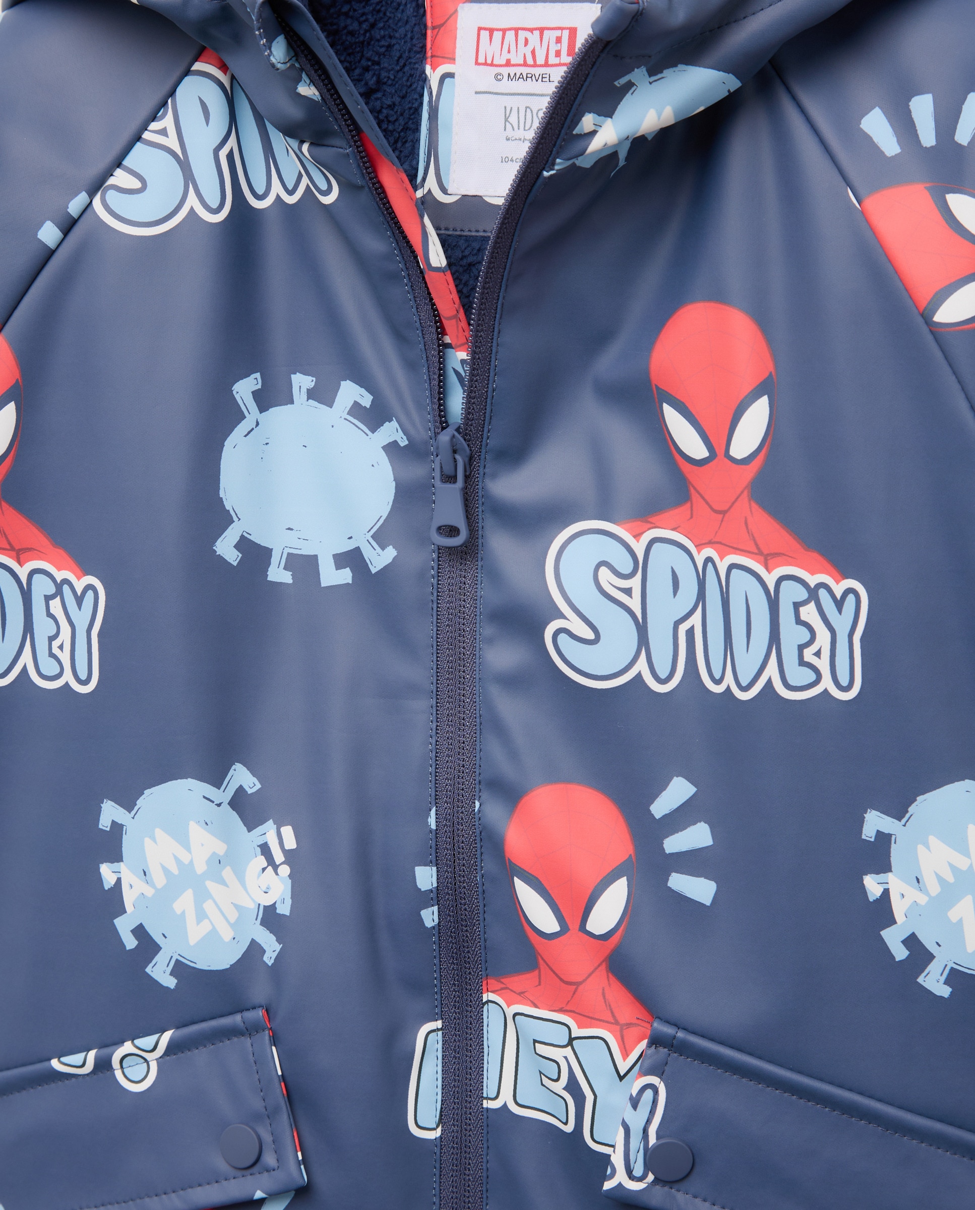 Parka Engomada Homem-Aranha Kids El Corte Inglés Azul-marinho-2