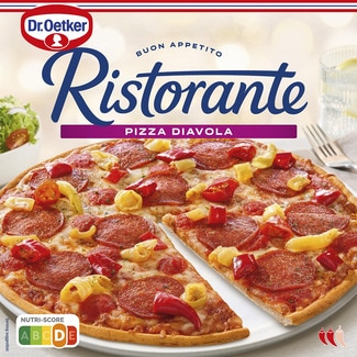 pizza con pepperoni Diavola estuche 350 g - Dr.oetker Ristorante