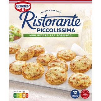 mini pizzas 3 quesos 12 unidades piccolissima estuche 288 g - Dr.oetker Ristorante