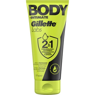 Labs 2 en 1 crema depilatoria + crema de afeitado + limpiador tubo 177 ml - Gillette Body