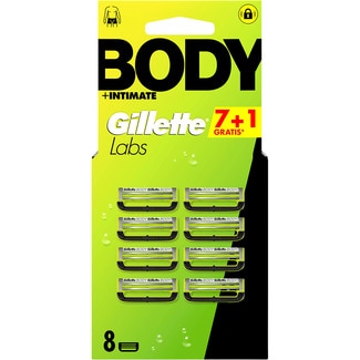 Labs recambios maquinilla de afeitar caja 7 unidades + 1 gratis - Gillette Body