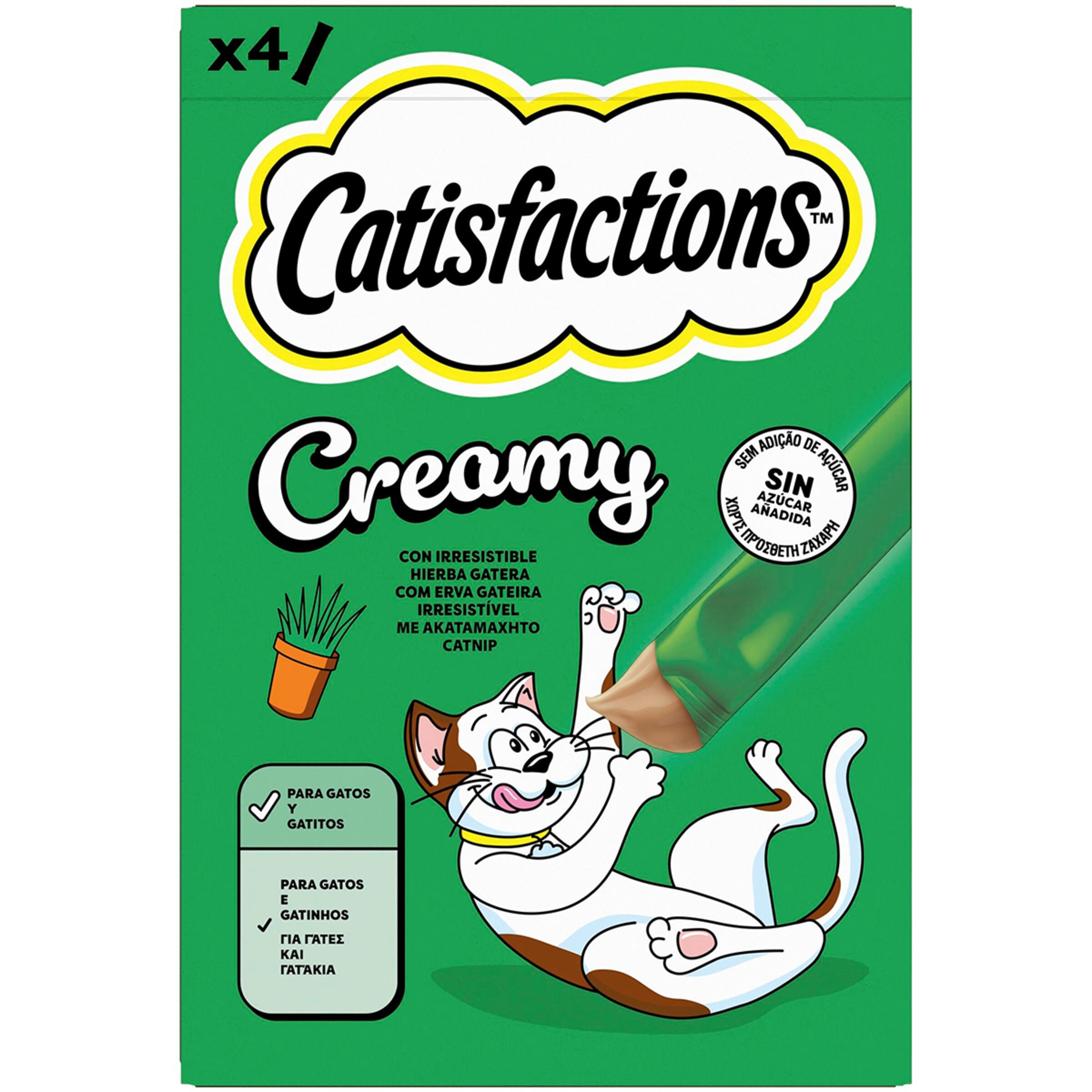 snack para gatos Creamy hierba gatera envase 40 g