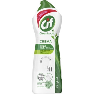 Cleanboost limpiador multiusos blanco en crema Original botella 750 ml - Cif