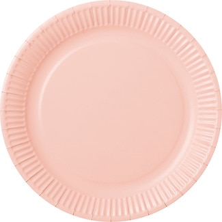 Plato compostables melocotón 23 cm envase 12 unidades - Smart