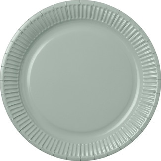 Plato compostables verde tiza 23 cm envase 12 unidades - Smart