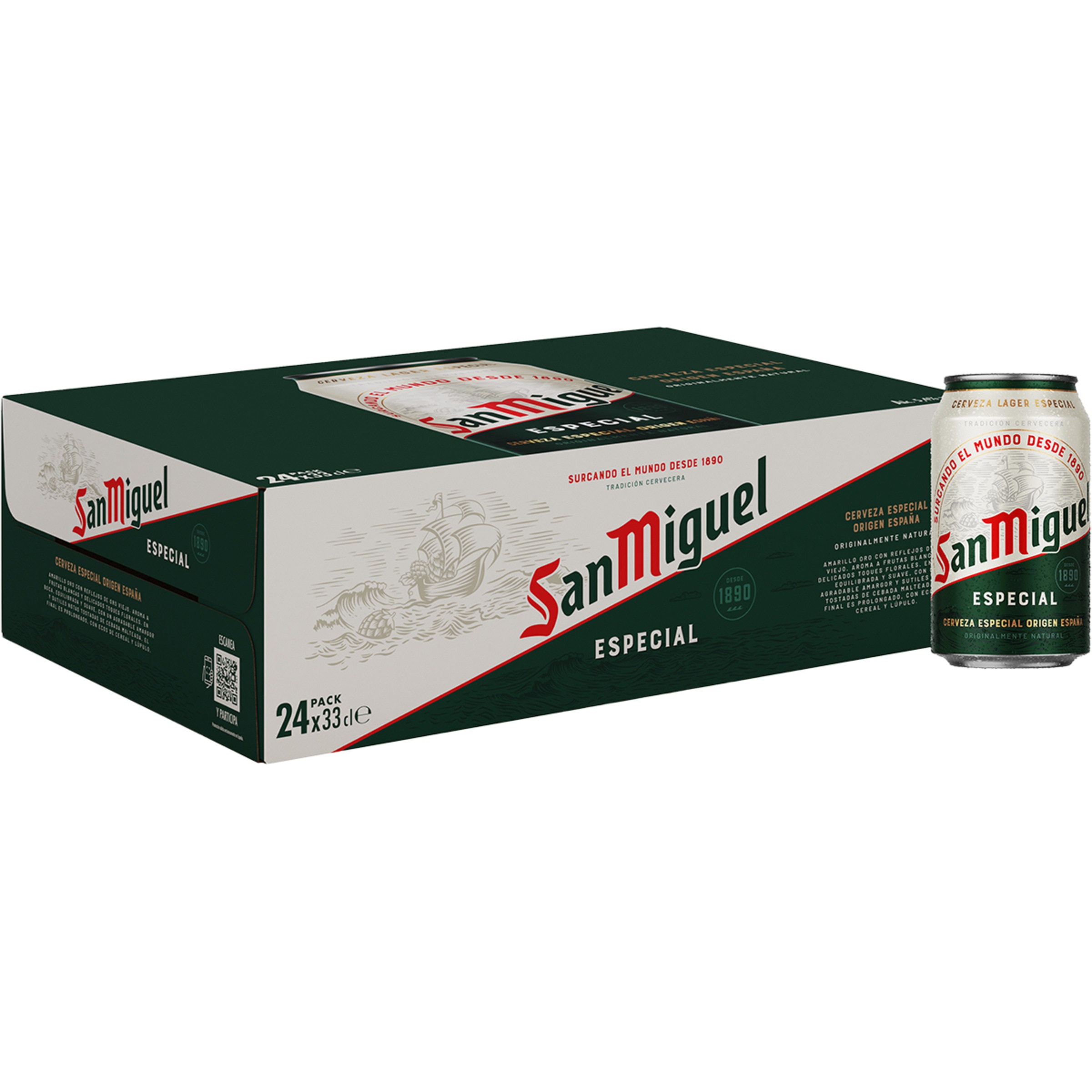cerveza rubia especial pack 24 latas 33 cl
