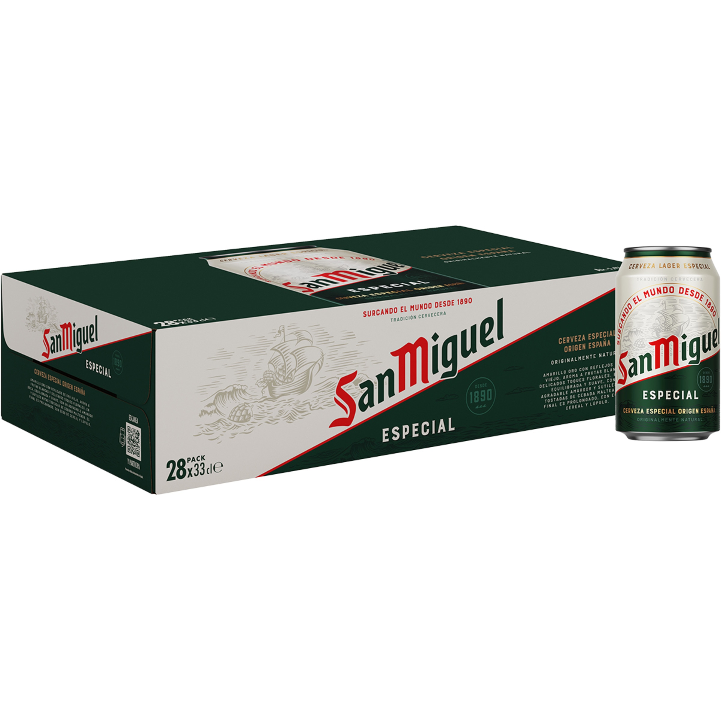 cerveza rubia especial pack 28 latas 33 cl