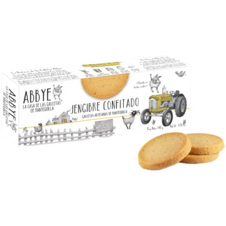 Bolachas de Manteiga sabor Gengibre embalagem 140 g - Abbey