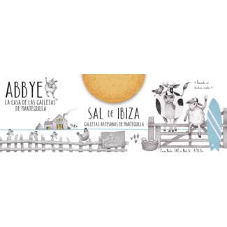 Bolachas de Manteiga Artesanais sabor Sal Ibiza embalagem 140 g - Abbey