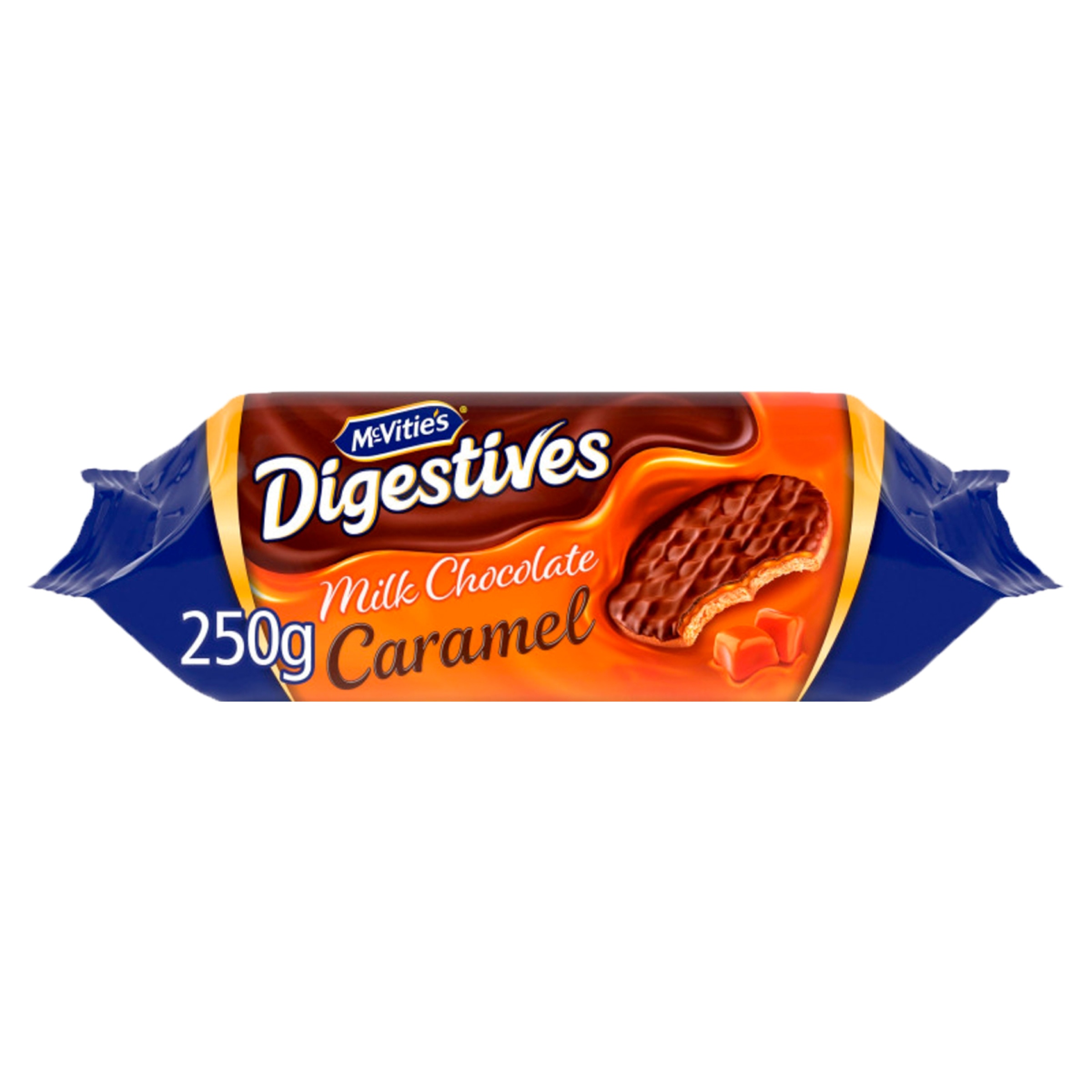 Bolachas Digestivas Chocolate e Caramelo embalagem 250 g