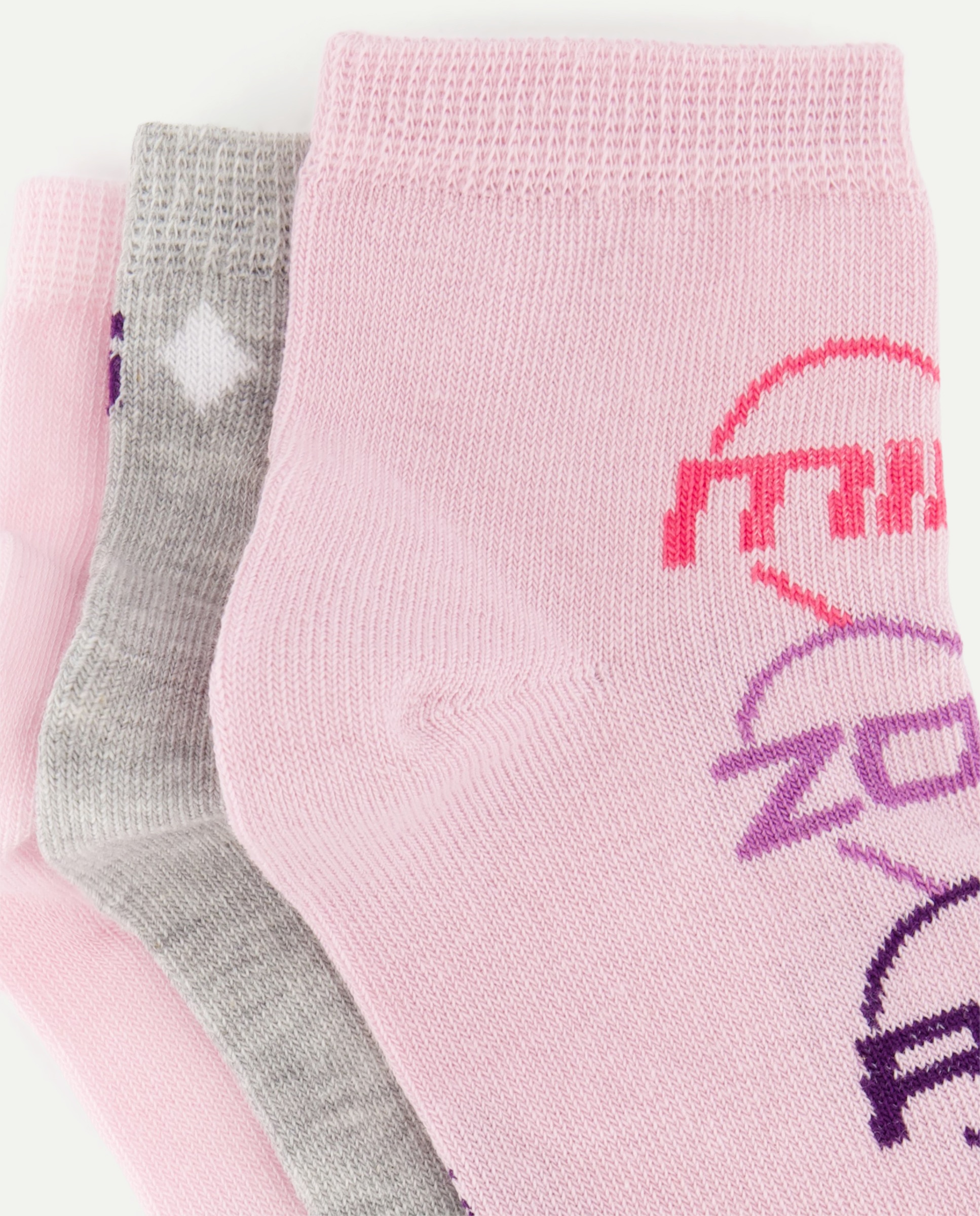 Pack de 3 Pares de Meias pelo Tornozelo - Multicolor Cotton Juice Multicolor-2