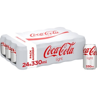 refresco de cola sin azúcar sin calorías pack 24 latas 33 cl - Coca-cola Light