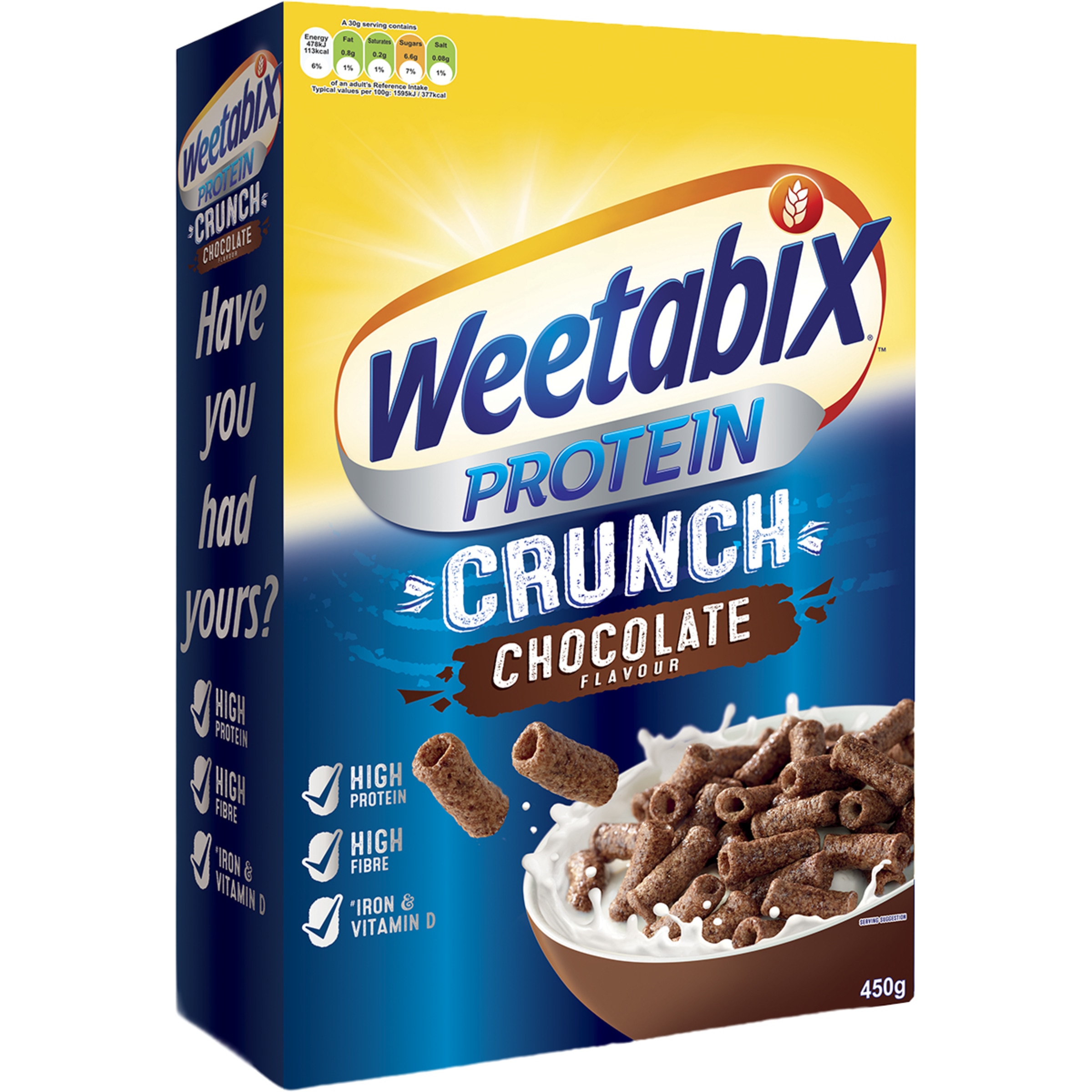 Protein Crunch cereales crujientes sabor chocolate paquete 440 g