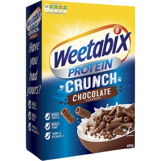Protein Crunch cereales crujientes sabor chocolate paquete 440 g - Weetabix