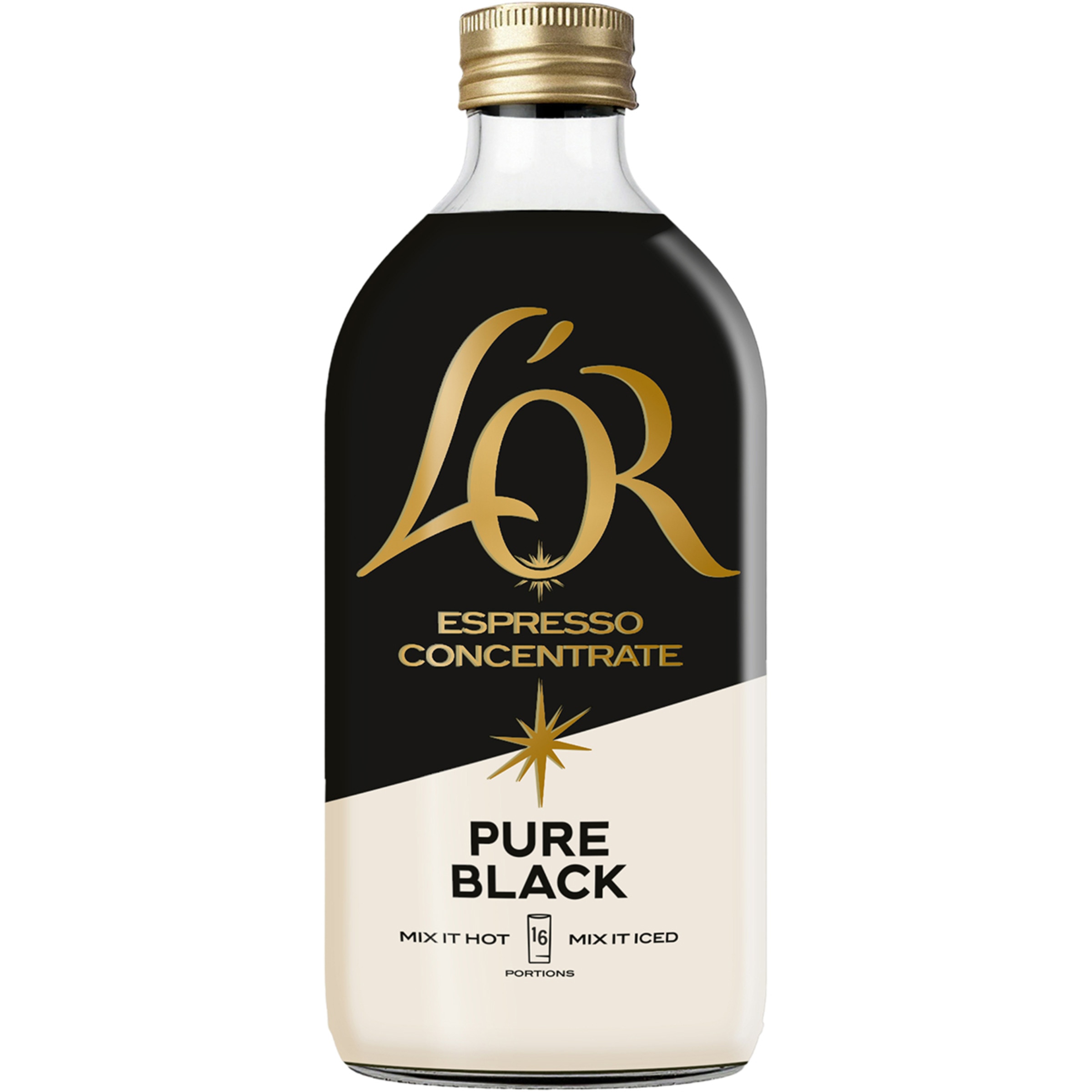 café expresso concentrado Pure Black 16 dosis botella 485 ml