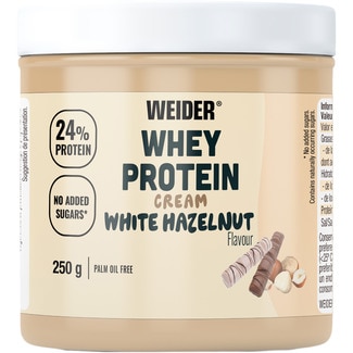 crema de untar con proteína whey sabor chocolate blanco avellana bote 250 g sin azúcares añadidos - Weider