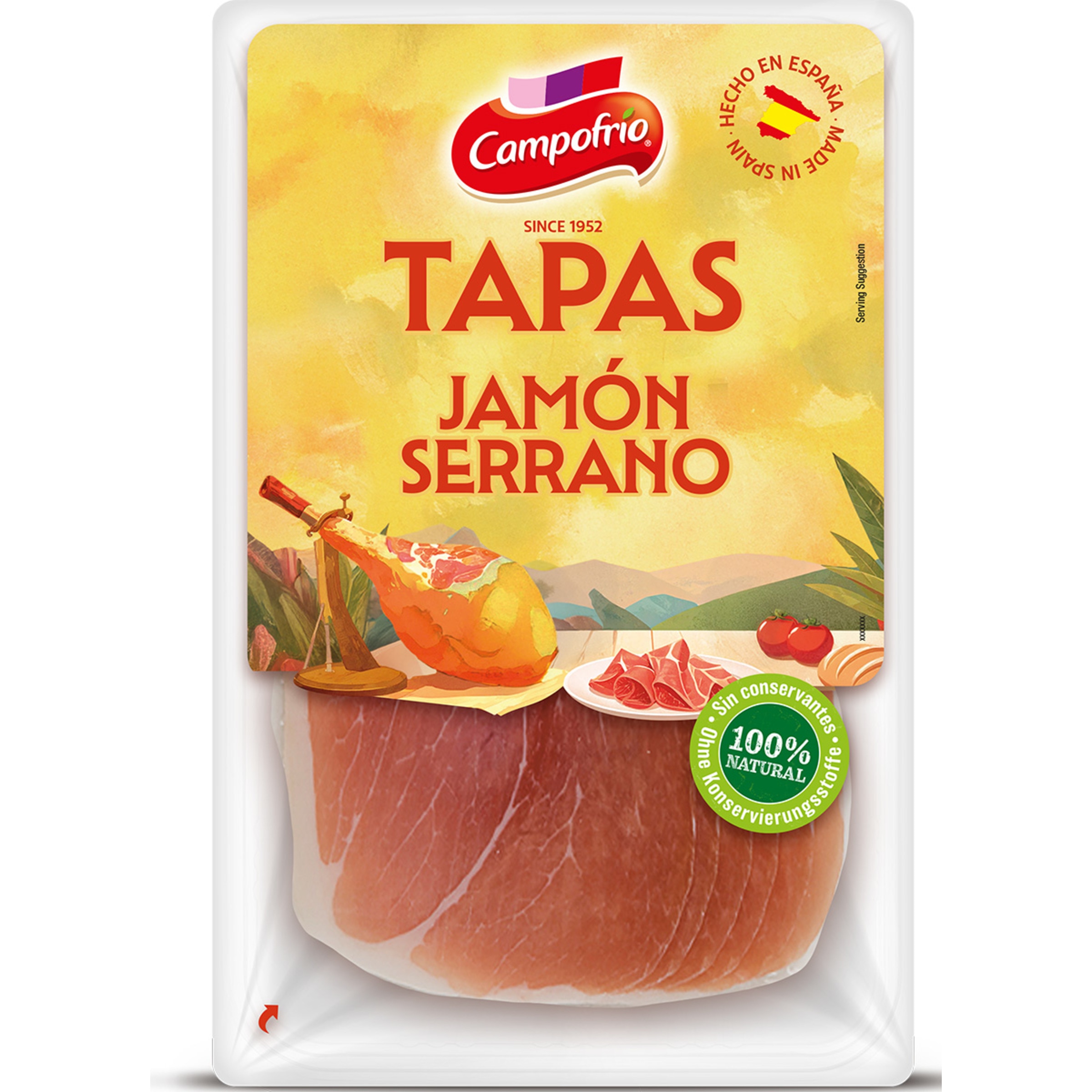 Tapas de Presunto Serrano em Fatias unidade 80 g