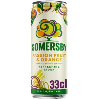 Sidra Maracujá e Laranja lata 33 cl - Somersby