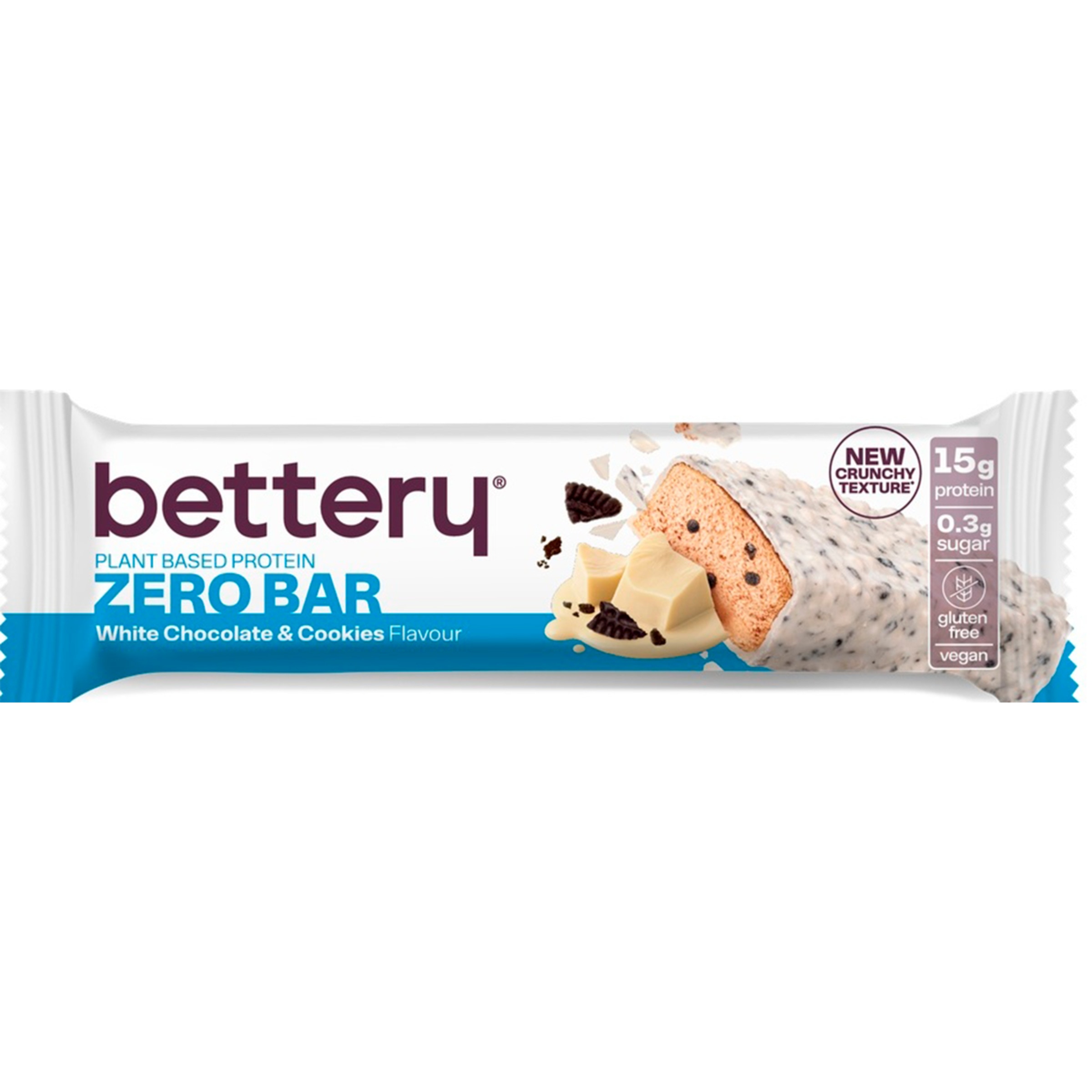 Barra Zero Chocolate Branco e Coockies embalagem 55 g