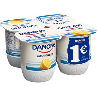 yogur sabor limón sin gluten pack 4 unidades 120 g - Danone