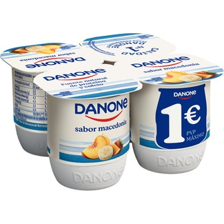 yogur sabor macedonia sin gluten pack 4 unidades 120 g - Danone