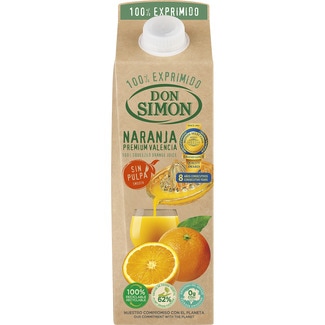 zumo de naranja 100% exprimido sin pulpa brik 1 l - Don Simon