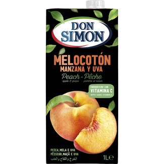 zumo de melocotón, manzana y uva a partir de concentrado brik 1 l - Don Simon