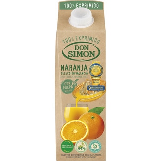 zumo de naranja 100% exprimido con pulpa brik 1 l - Don Simon
