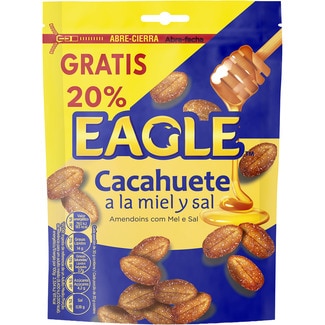 cacahuetes dorados a la miel y sal bolsa 90 g - Eagle