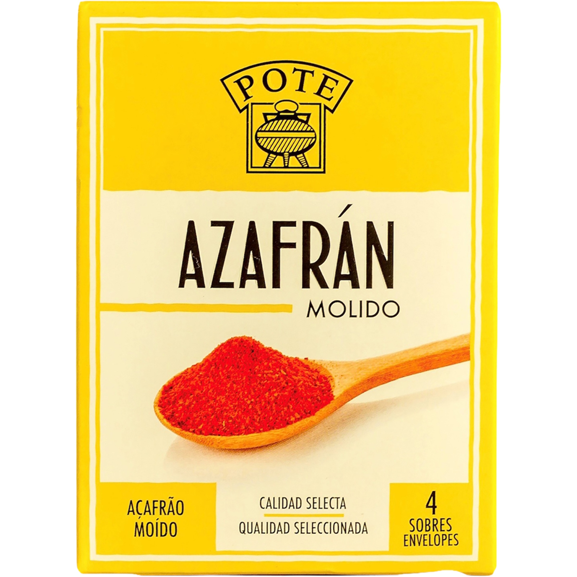 azafrán molido calidad selecta caja 4 sobres (100 mg)