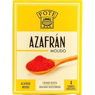 azafrán molido calidad selecta caja 4 sobres (100 mg) - Pote