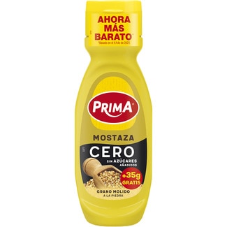 mostaza Cero sin azúcares añadidos bote 300 g - Prima