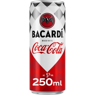cocktail de ron con Coca-Cola listo para tomar lata 25 cl - Bacardi