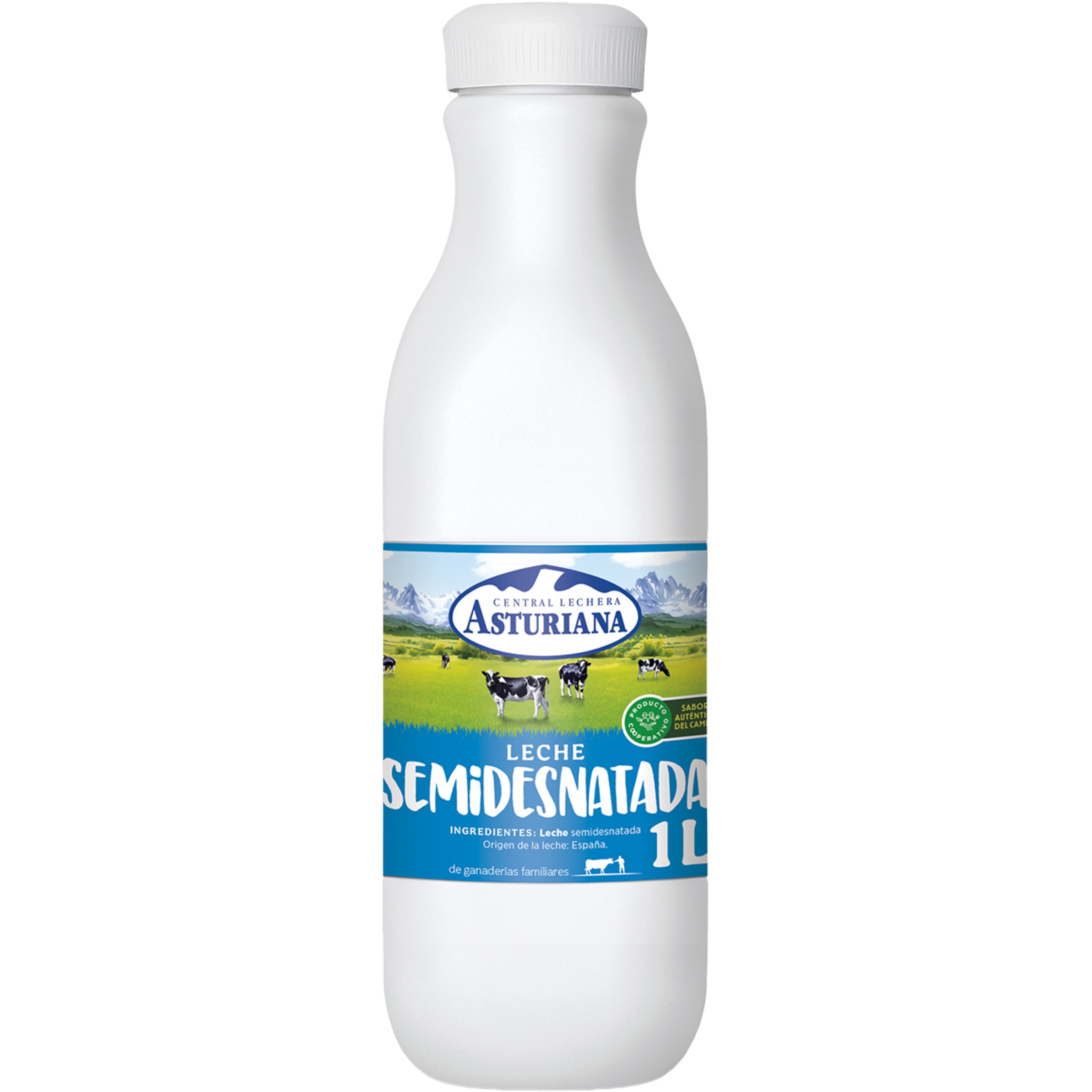 leche semidesnatada botella 1 l