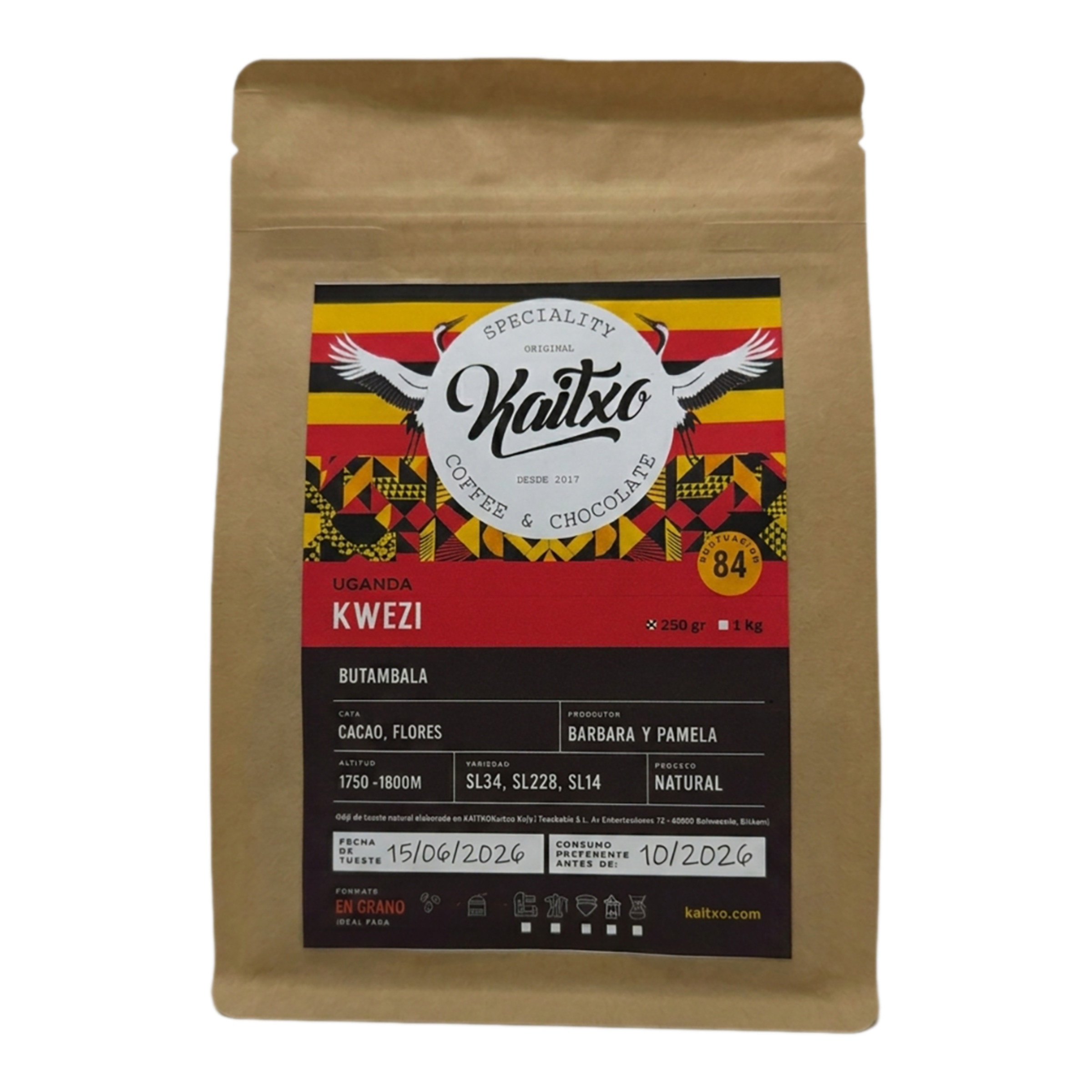 Imagen 0 de Café en grano Kwezi, Uganda Kaitxo