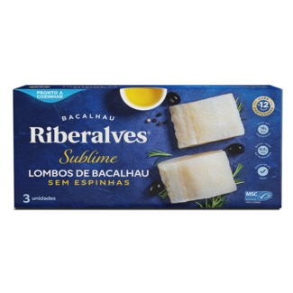 Lombos de Bacalhau sem Espinhas Sublime embalagem 450 g - Riberalves