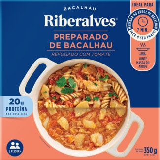Preparado de Bacalhau Refogado Tradicional com Tomate embalagem 350 g - Riberalves