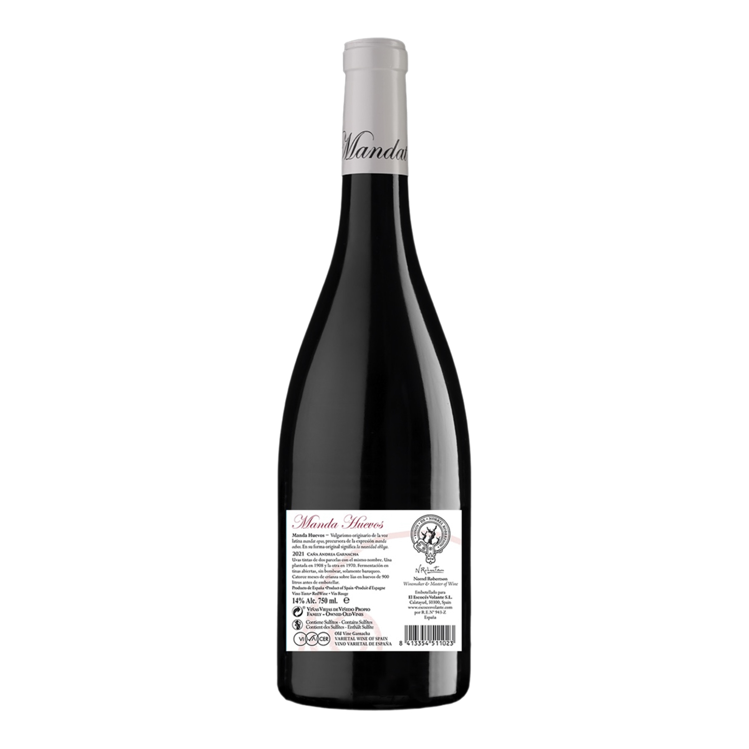 Vino tinto Manda Huevos de Parcelas Caña Andrea 2021 El Escocés errante 2