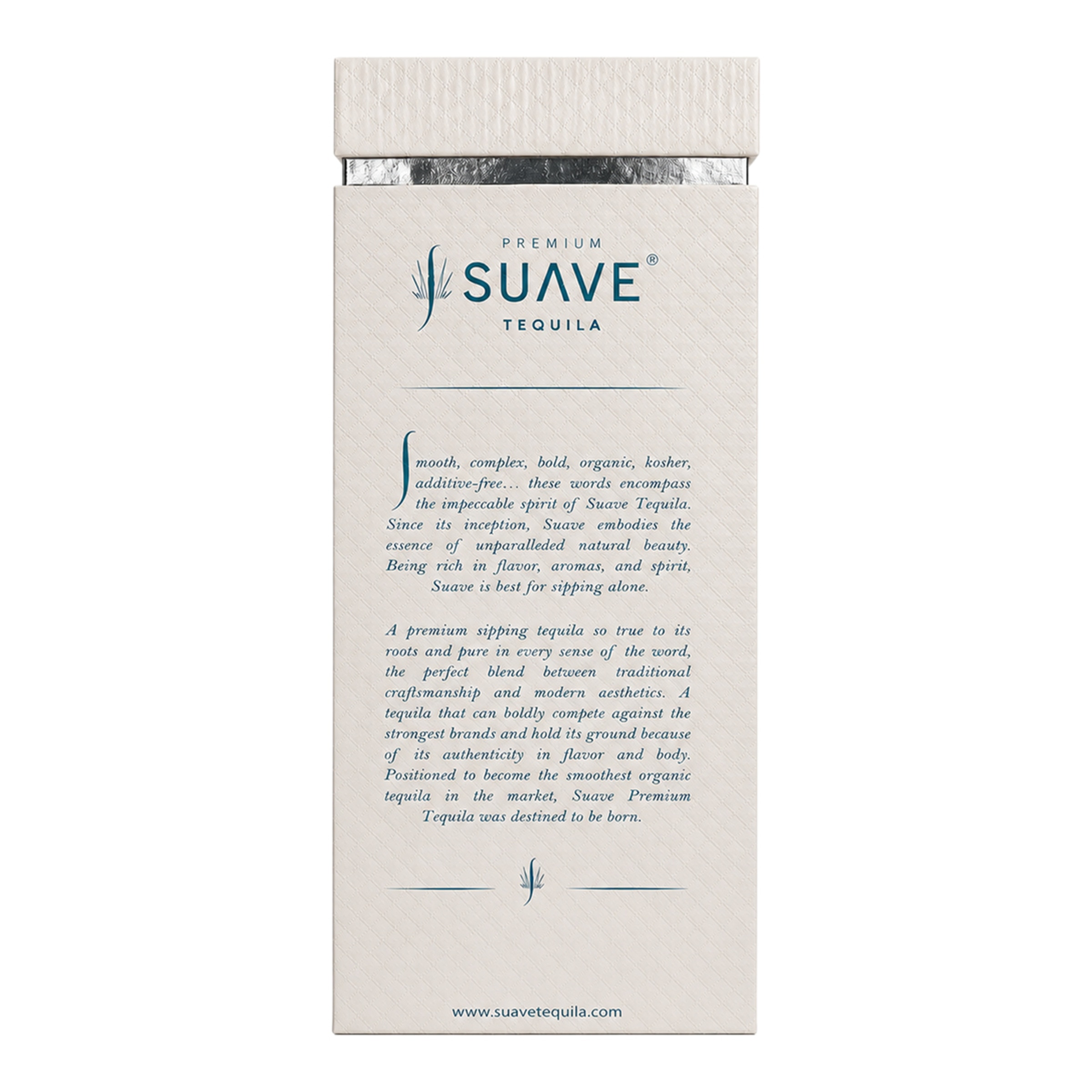 Estuche tequila blanco Premium 100% agave azul Weber Suave 3