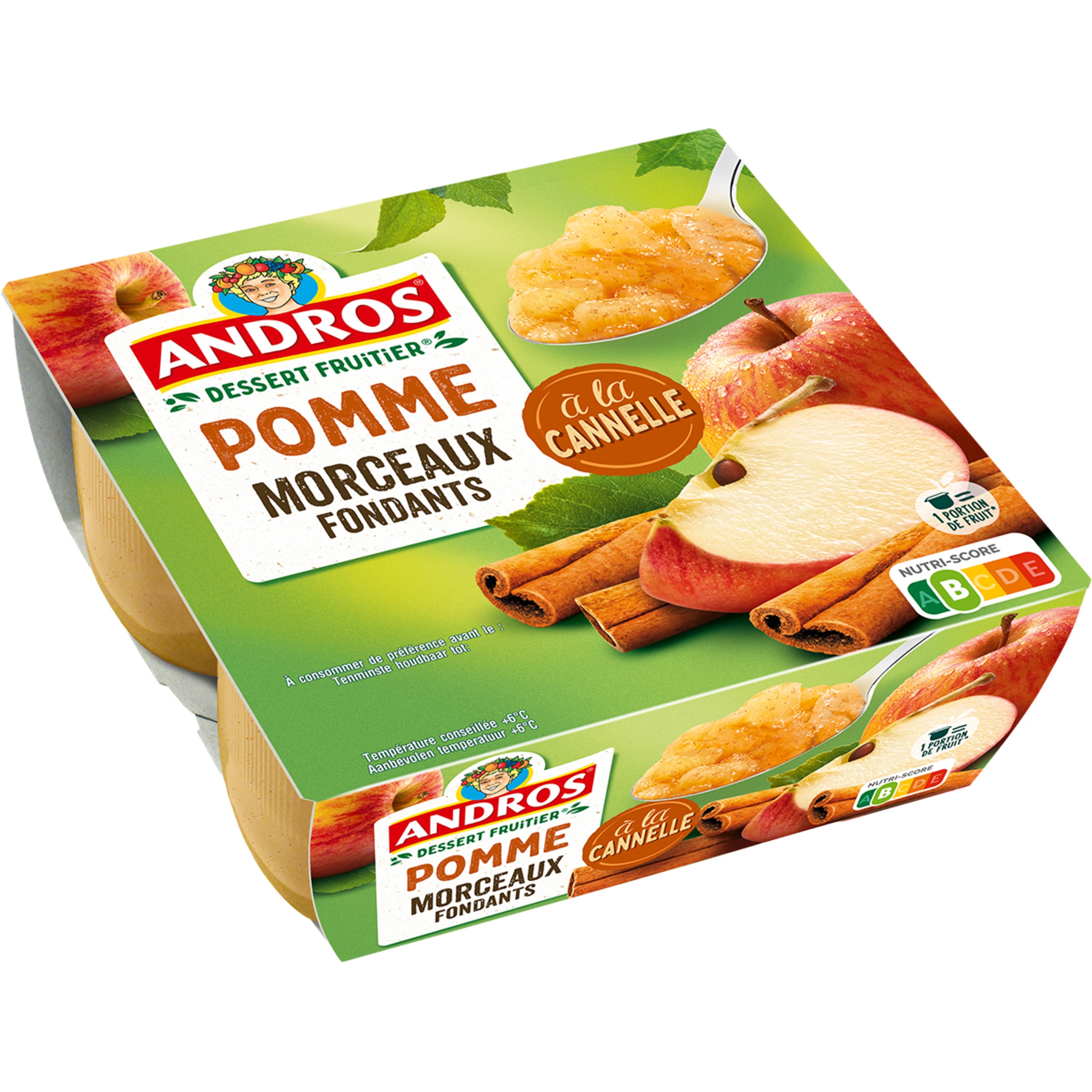 postre de manzana y canela con trozos pack 4 unidades 400 g