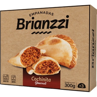 empanada de cochinita 3 unidades estuche 300 g - Brianzzi