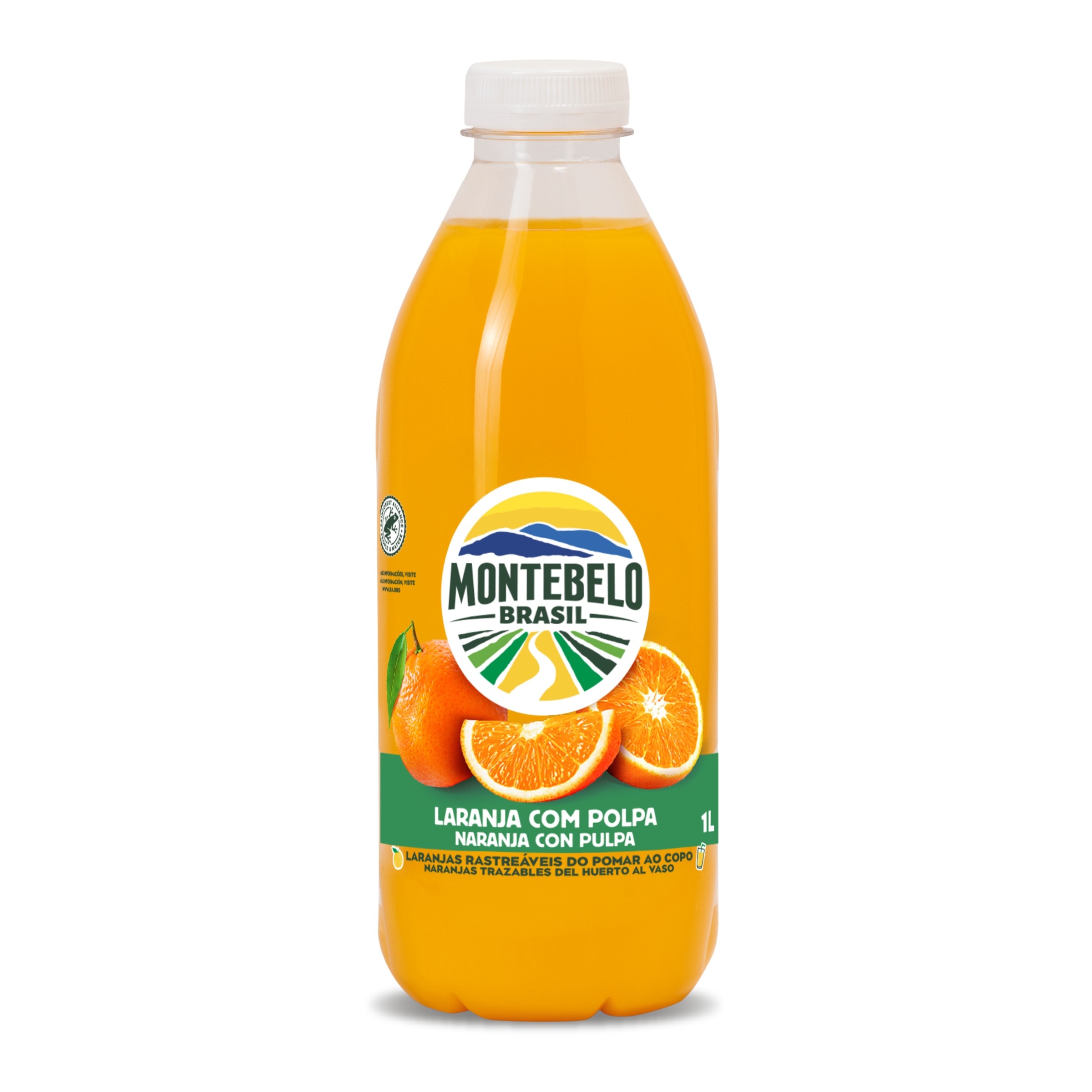 Sumo 100% Laranja com Polpa garrafa 1000 ml